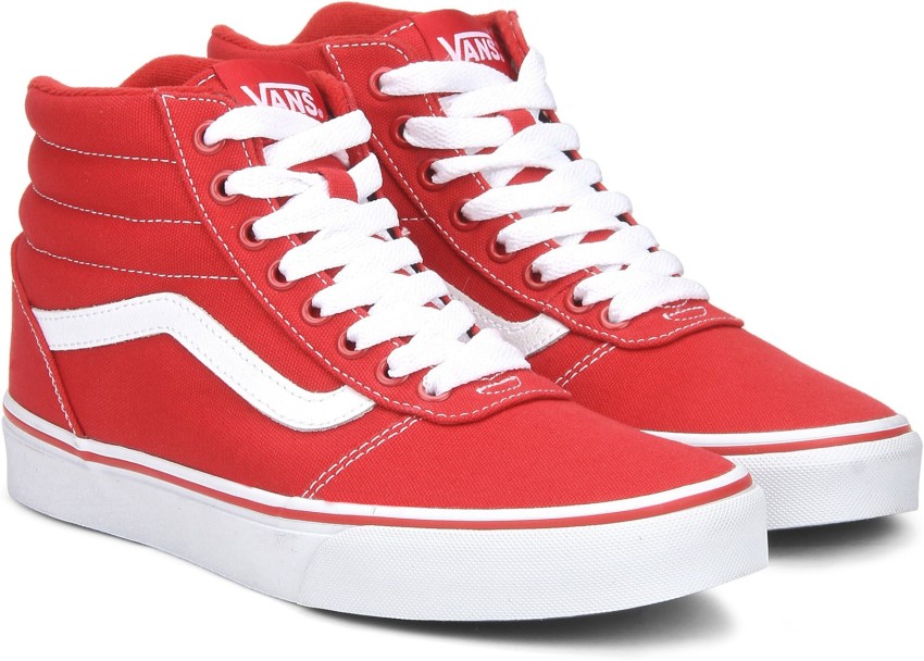 Vans ward hot sale hi red