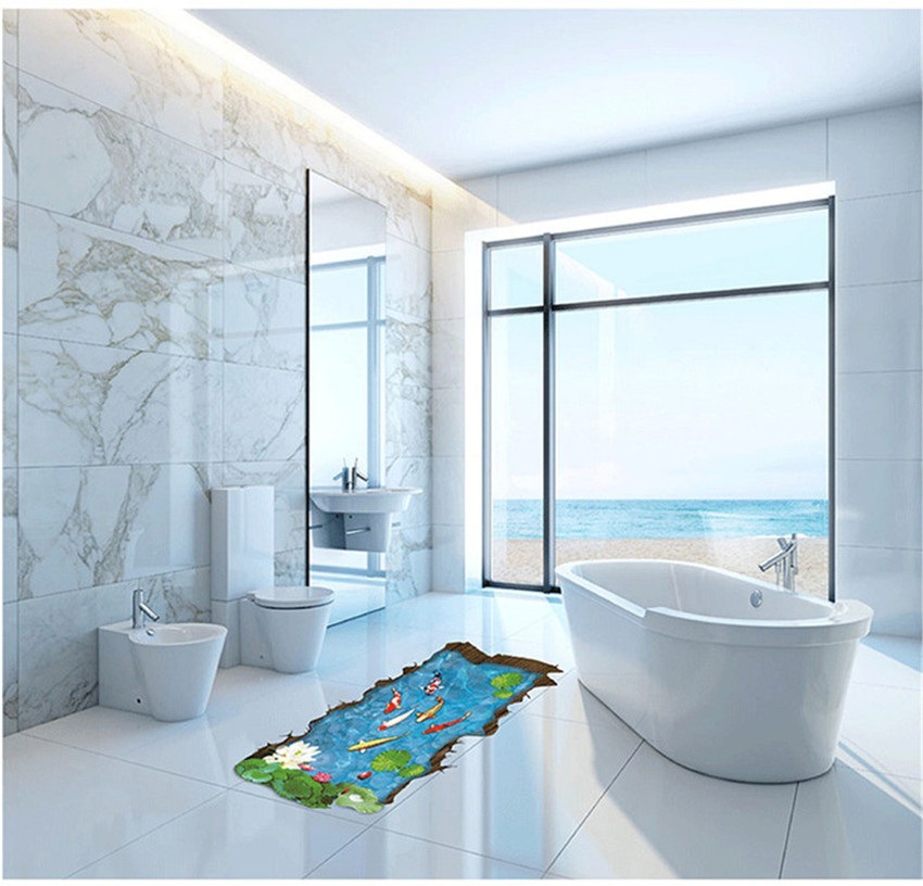 3d wall stickers for bathroom discount