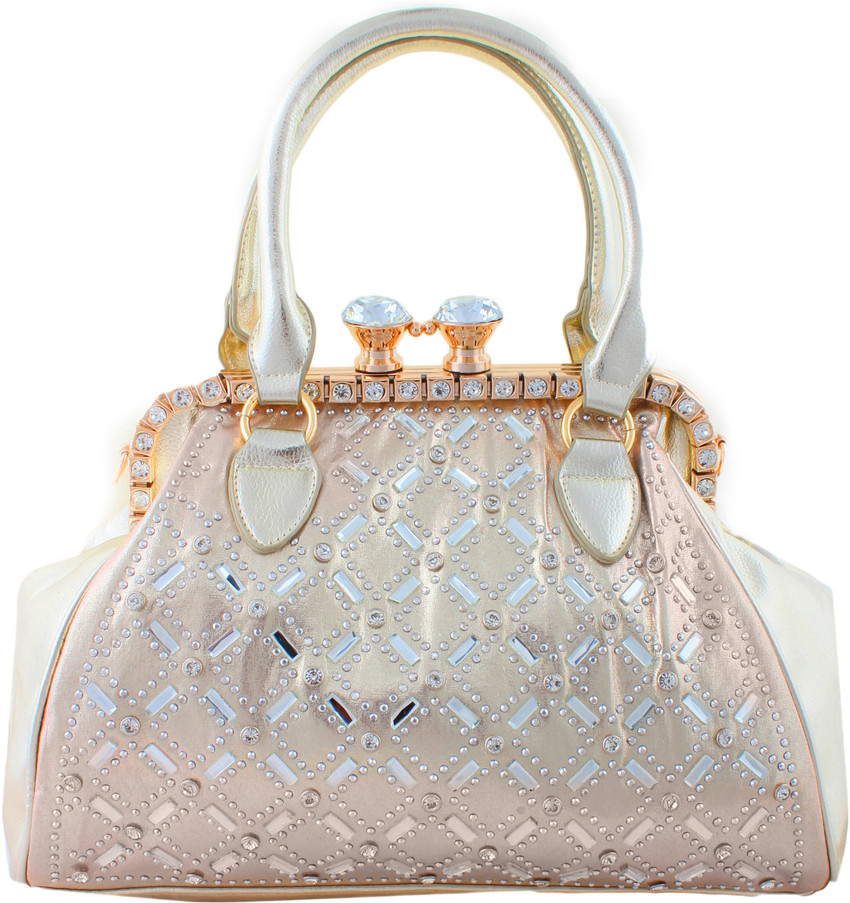 Buy LUIS MEKAL Girls Silver Hand held Bag Bridal Party Luxury