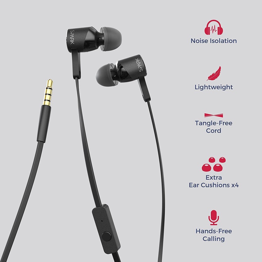 MuveAcoustics Spark In Ear Headphones Headset with Mic Superior