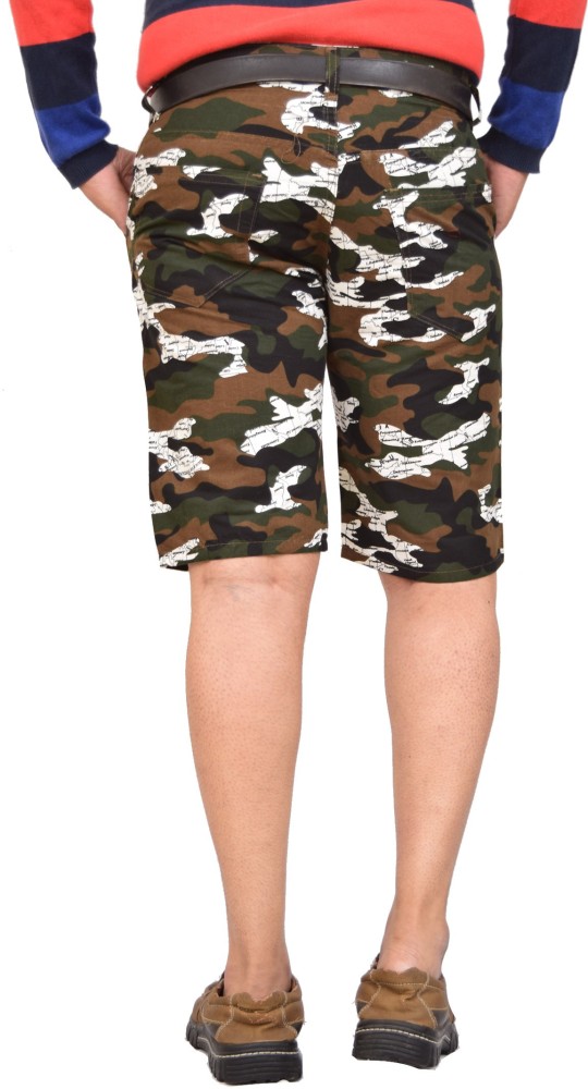 American Noti brown printed shorts for men