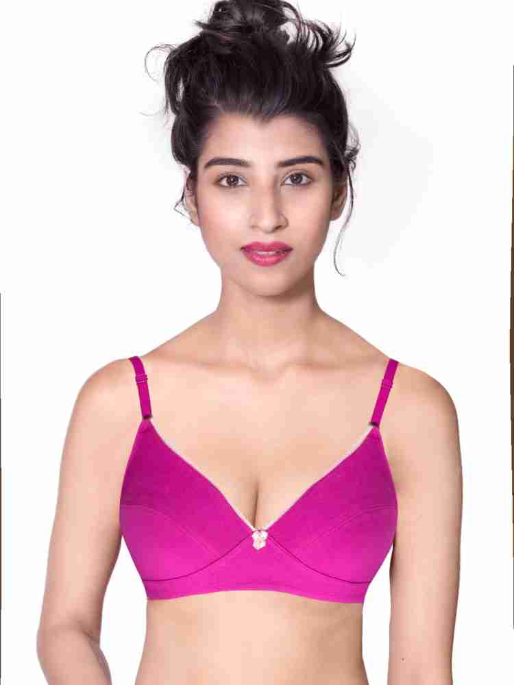 Buy Laavian Pink Full Coverage Non padded Bra - 32C Online - Best