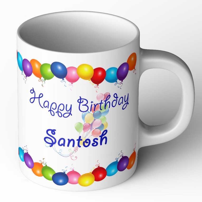 Happy Birthday Santosh Candle Big - Greet Name
