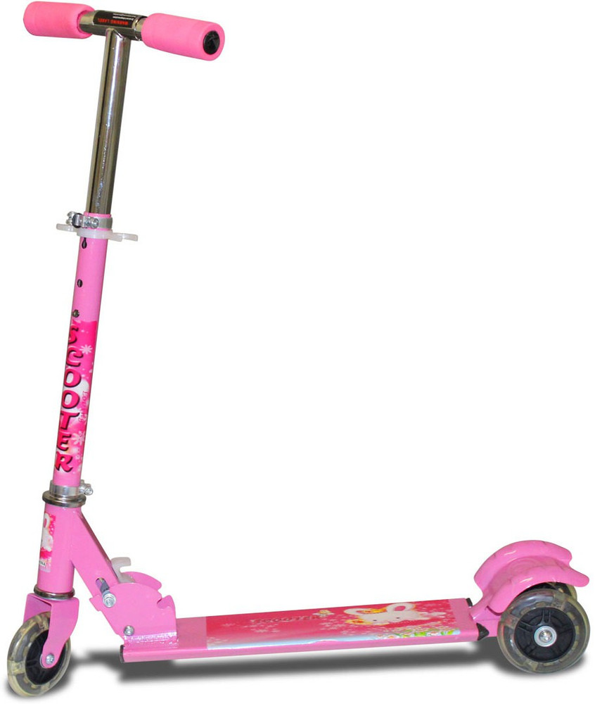 AKSHAT KIDS ride ons Three wheel scooter pink color KIDS ride