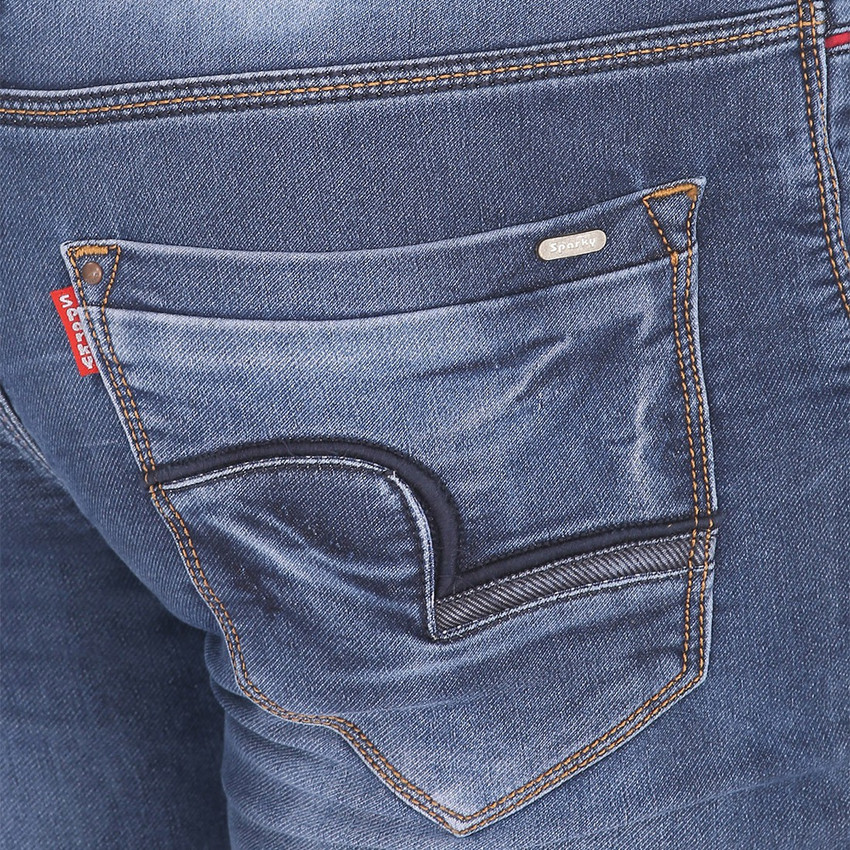Campus Sutra Men Ankle Rib Jogger Design Denim Jeans(AZ19JN_DEJOG_M_PLN_NBU_AZ_28)  Blue : Amazon.in: Clothing & Accessories