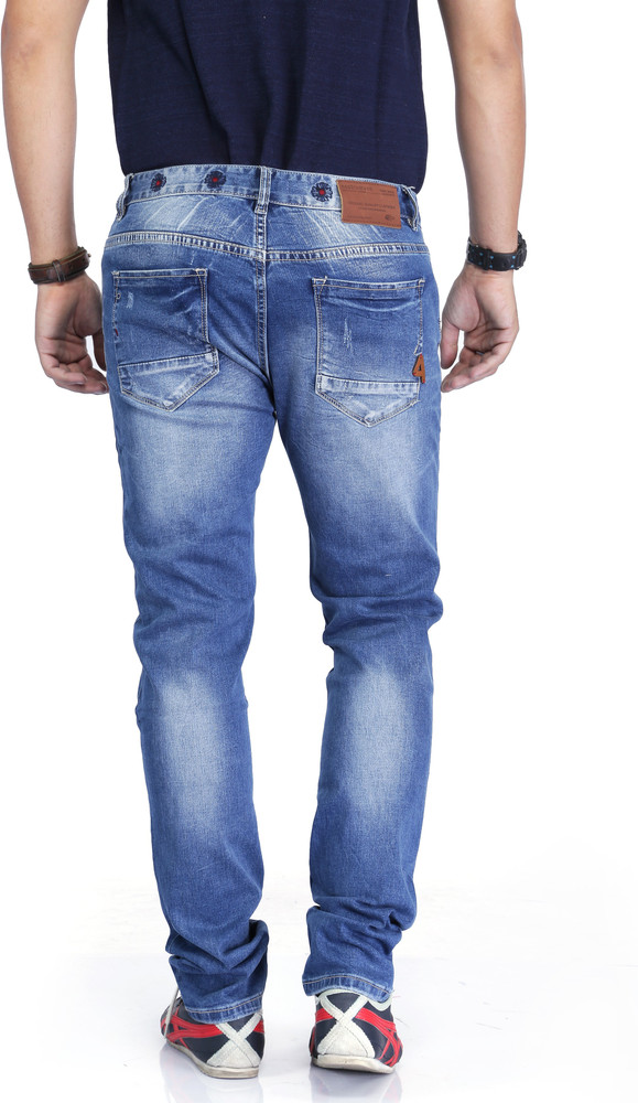 Nostrum Jeans Regular Men Blue Jeans Buy Medium Blue Mild Torn