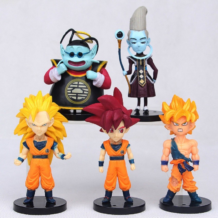 Boneco Action Figure Miniatura Goku ssj Freeza Piccolo Anjo Whis