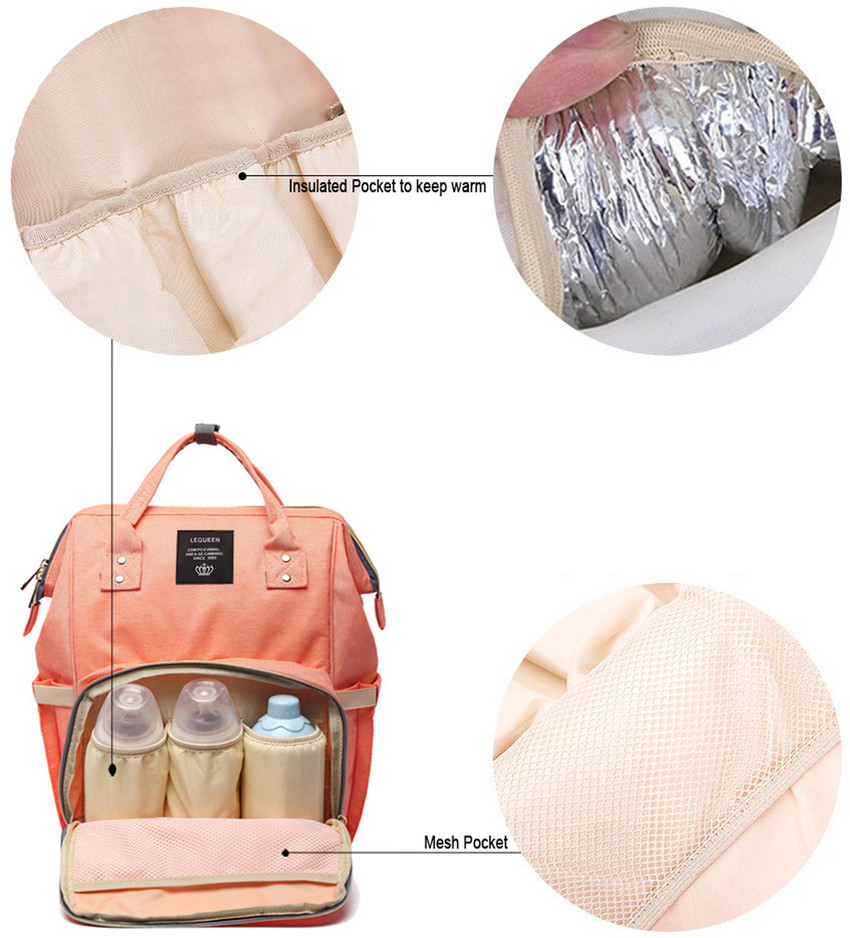 Coral diaper outlet bag backpack