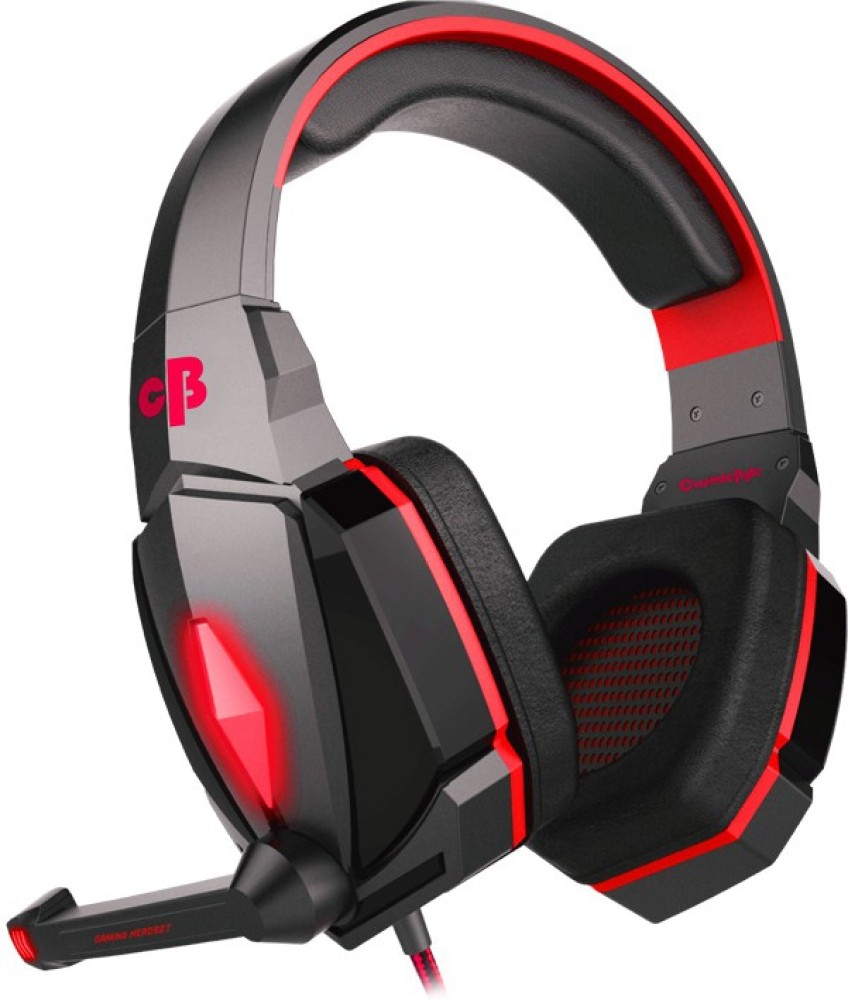 Cosmic Byte G4000 Headset with Mic and LED Black Red Wired Gaming Headset