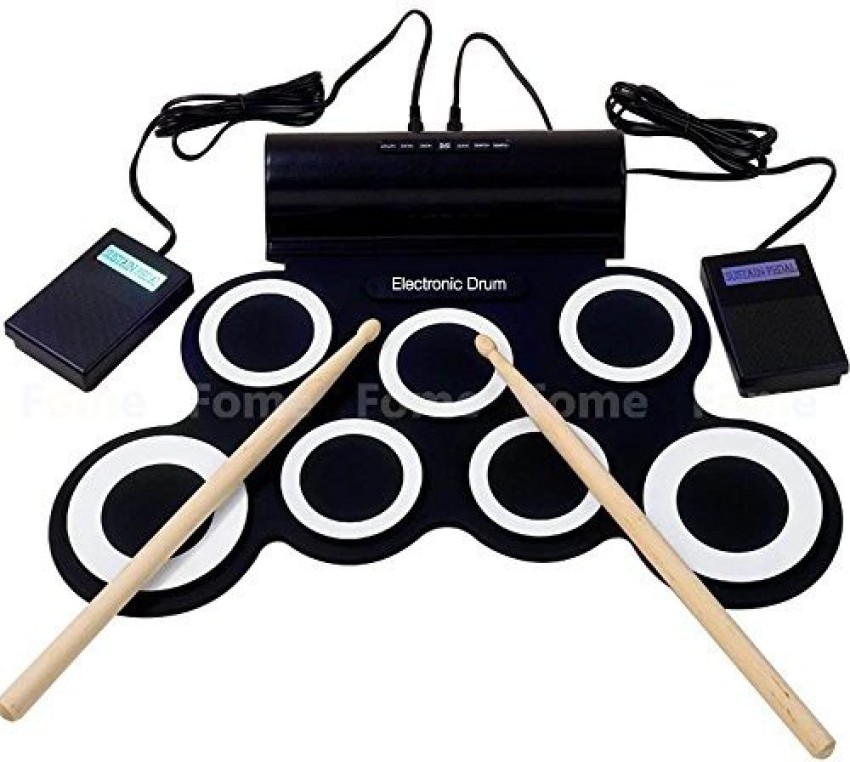 Portable Electronic Drum Set - Folding Drum Pad Kit for Beginners