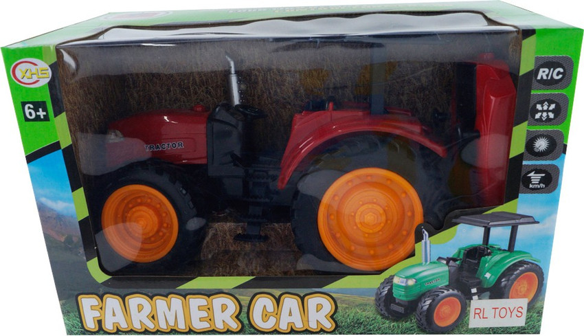 WISHKEY Functional Remote Control Farmer Car Tractor Toy