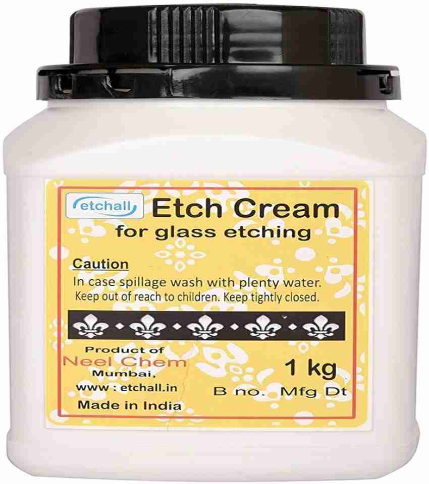 ETCHALL Cream For Glass Etching, decorative glass and mirror 1 Kg - Cream  For Glass Etching, decorative glass and mirror 1 Kg . shop for ETCHALL  products in India.