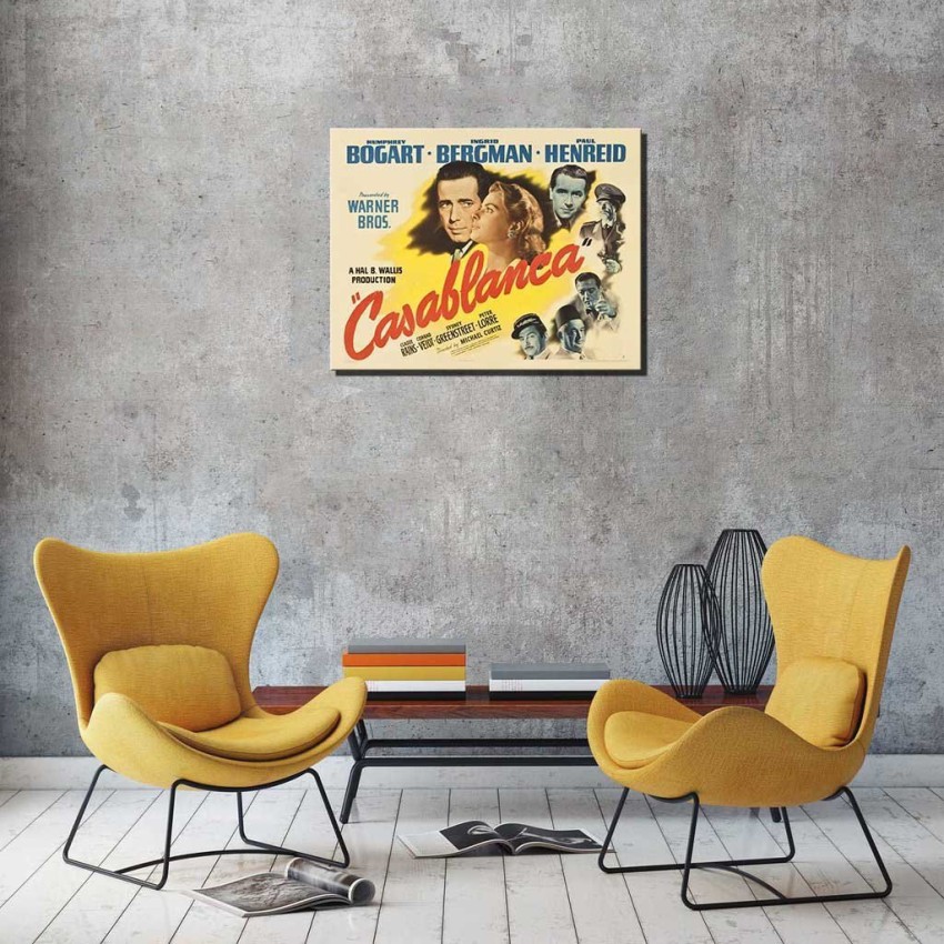 CASABLANCA VINTAGE MOVIE POSTER FILM A4 A3 ART PRINT CINEMA