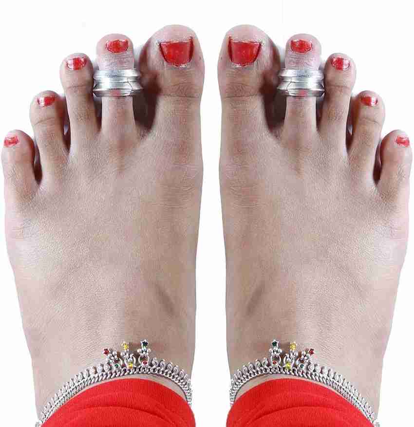Womens Trendz Traditional Silver Plated Toe Ring Jodavi for Womens