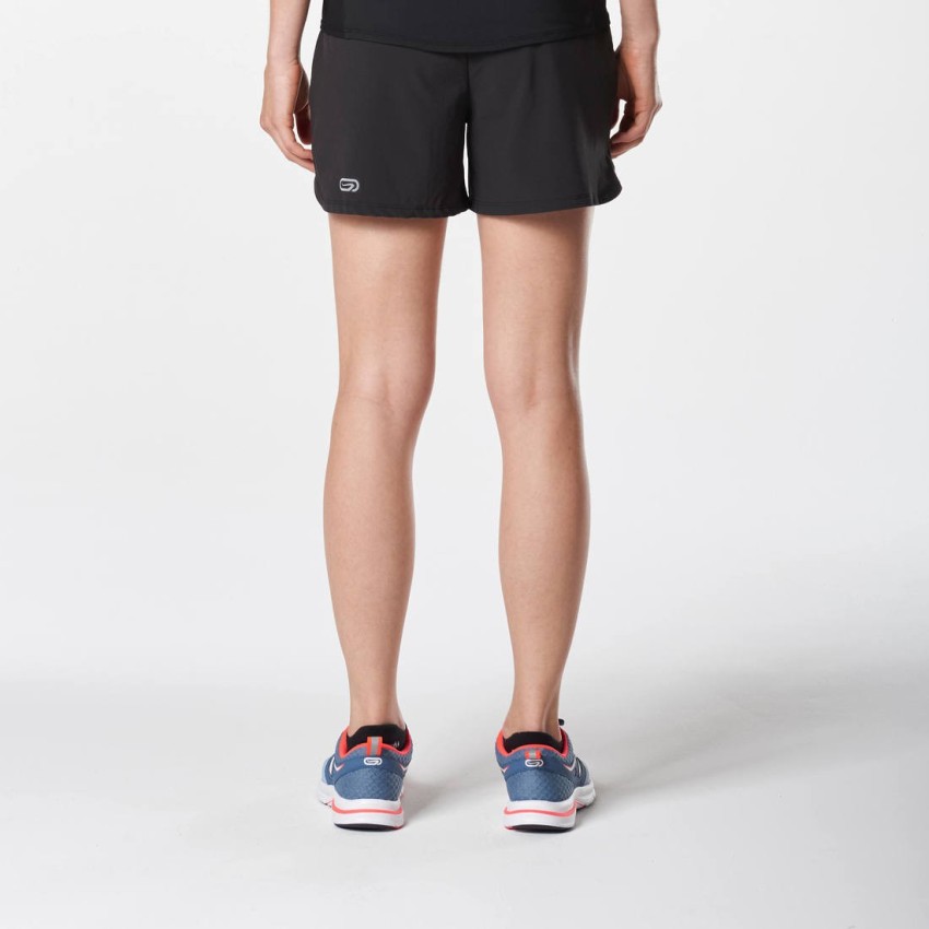 Kalenji Shorts Womens Large Black Decathlon Running Zipper Pockets Front  Back