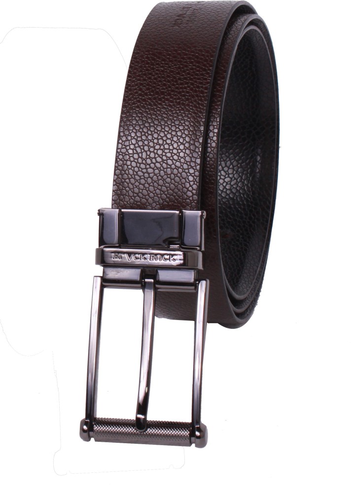 BlackBuck Men Casual Black Genuine Leather Reversible Belt Brown, Black -  Price in India