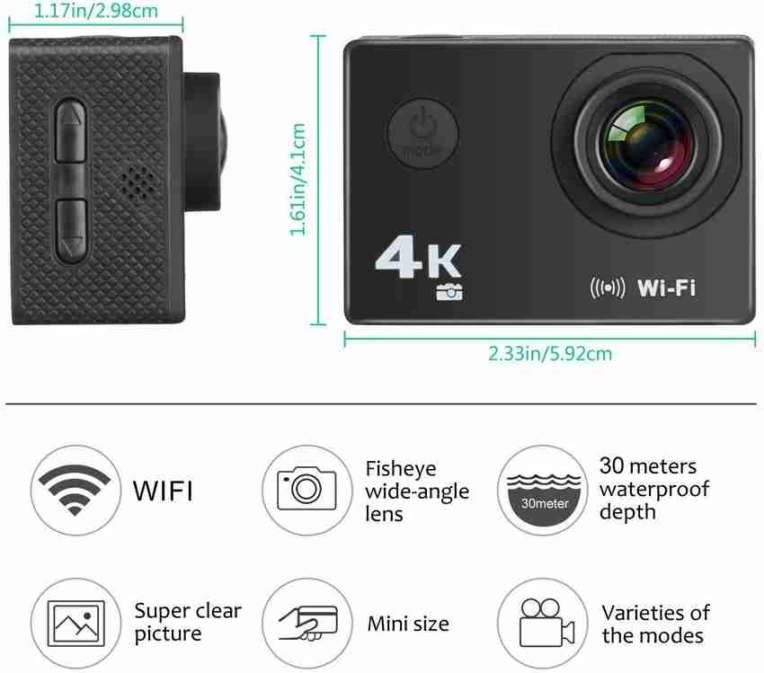 Nexgadget 4k wifi action hot sale camera