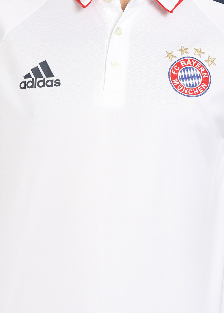 ADIDAS Bayern Munich Colorblock Men Polo Neck Multicolor T Shirt