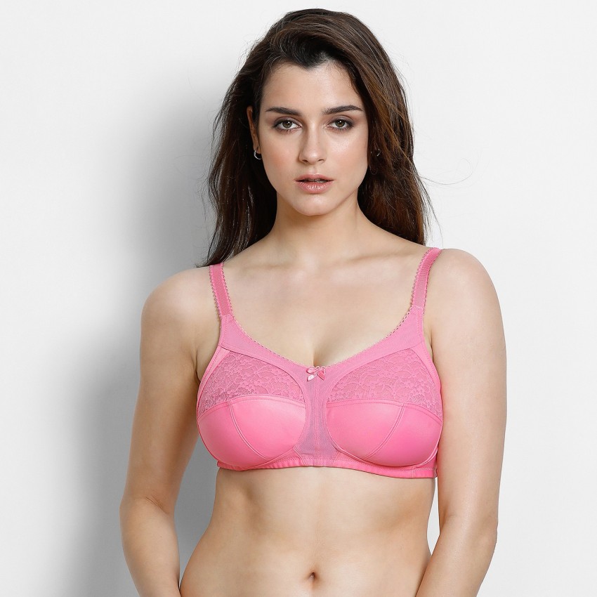 Zivame Women's Full Cup Non Padded Non Wired Bra (ZI1160-Baby Pink_38D) :  : Clothing & Accessories