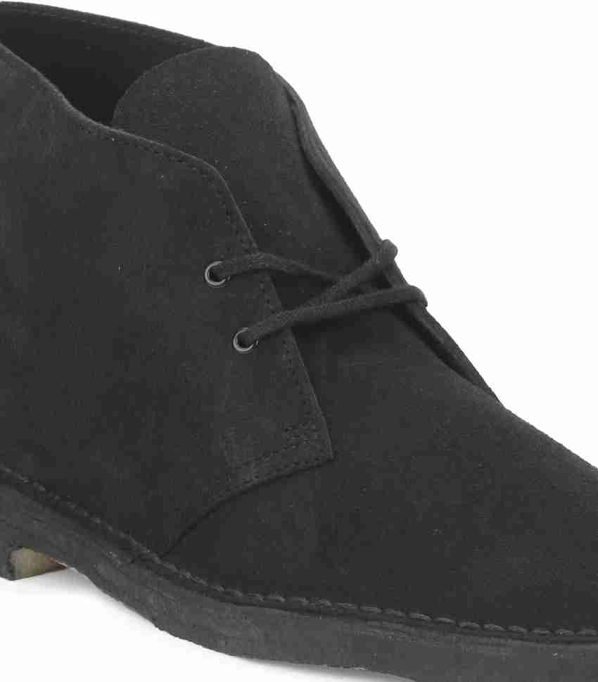 Mens black clarks store desert boots