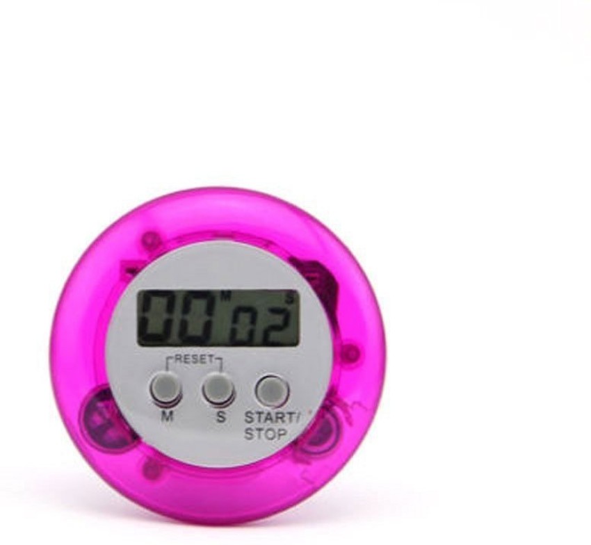 Digital Timer, Small Count Down/ UP Clock with Magnetic, Big LCD Display  Pink