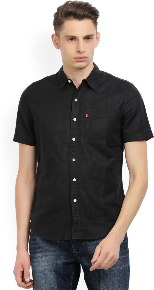 LEVI S Men Solid Casual Black Shirt Buy Blacks LEVI S Men Solid Casual Black Shirt Online at Best Prices in India Flipkart