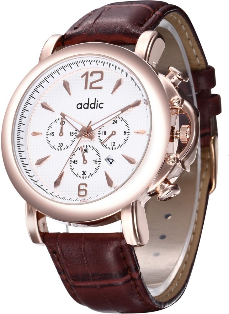 Addic analog white sale dial women's watch