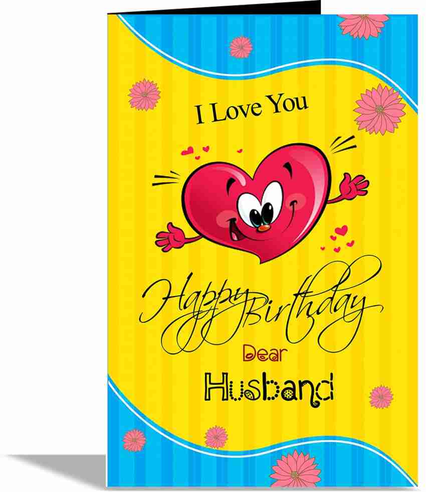 alwaysgift Happy Birthday Dear Husband Greeting Card Greeting Card ...