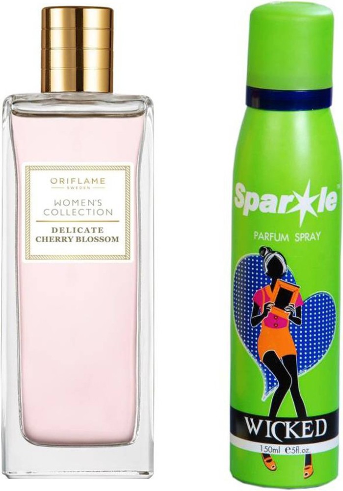 Oriflame Sweden Women s Collection Delicate Cherry Blossom Eau de Toilette 50ml 32440 With one sparkle perfume spray 150 ml