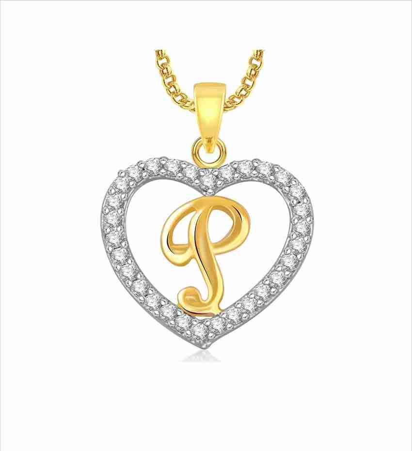 Stylish Teens Dazzling Alphabet P Letter Heart Locket With Chain For Men And Women Boys Girls Gold plated Alloy Locket Price in India Buy Stylish Teens Dazzling Alphabet P Letter Heart Locket
