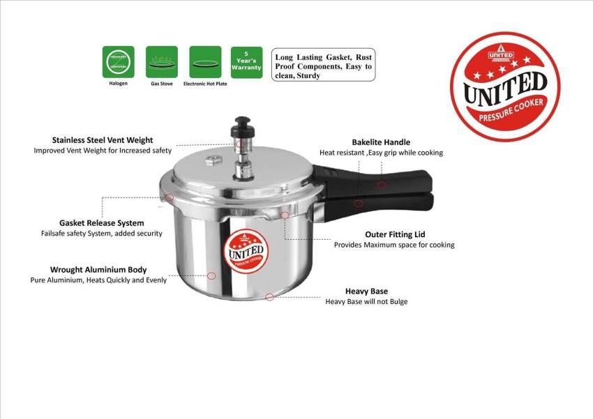 United pressure cooker discount 3 litre price flipkart