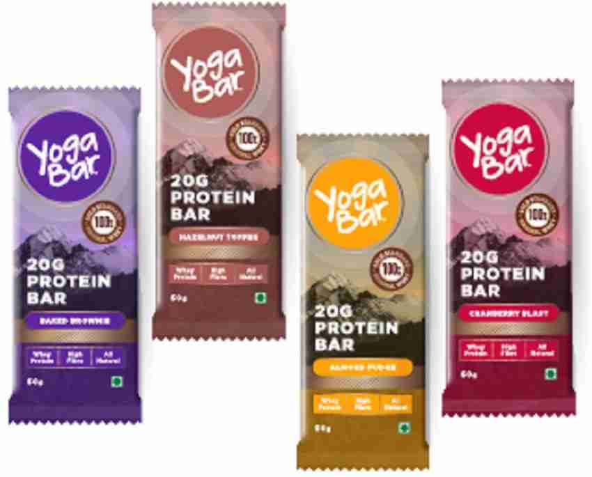 Yogabar Protein Variety Box- Chocolate Brownie,Cranberry,Almond
