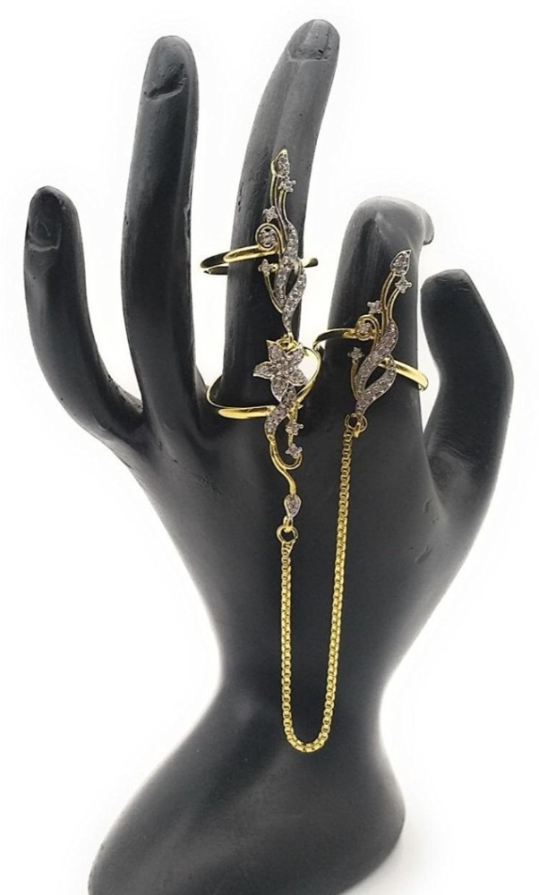 Hand bracelet deals with ring flipkart