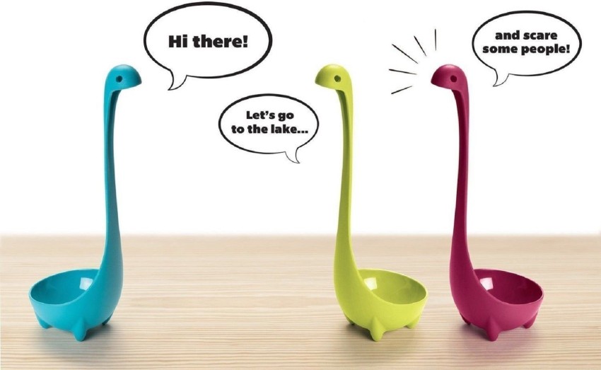 Plastic Nessie Ladle Spoon with Long Handle Spoon Nylon Standing