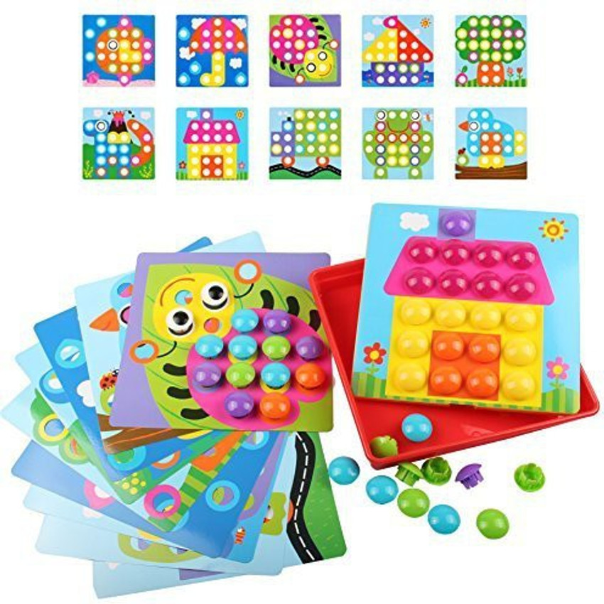 Amosting color matching mosaic pegboard early learning educational toys for boys and girls best sale