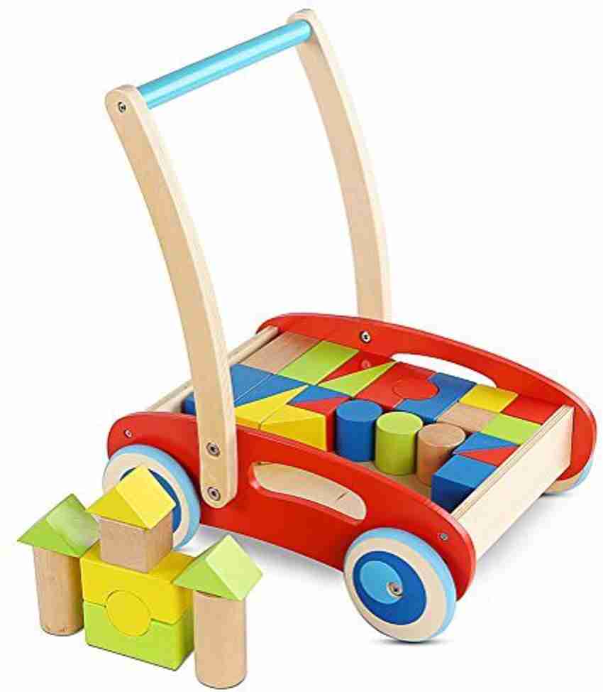 Wooden walker and blocks hot sale