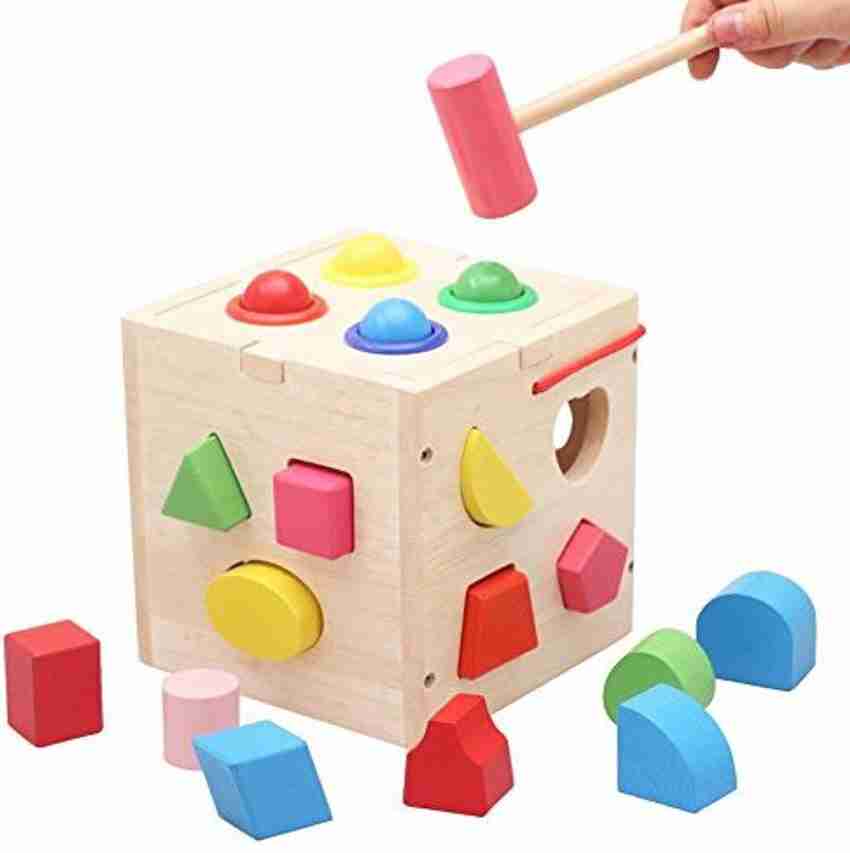 Wooden shape top sorter cube