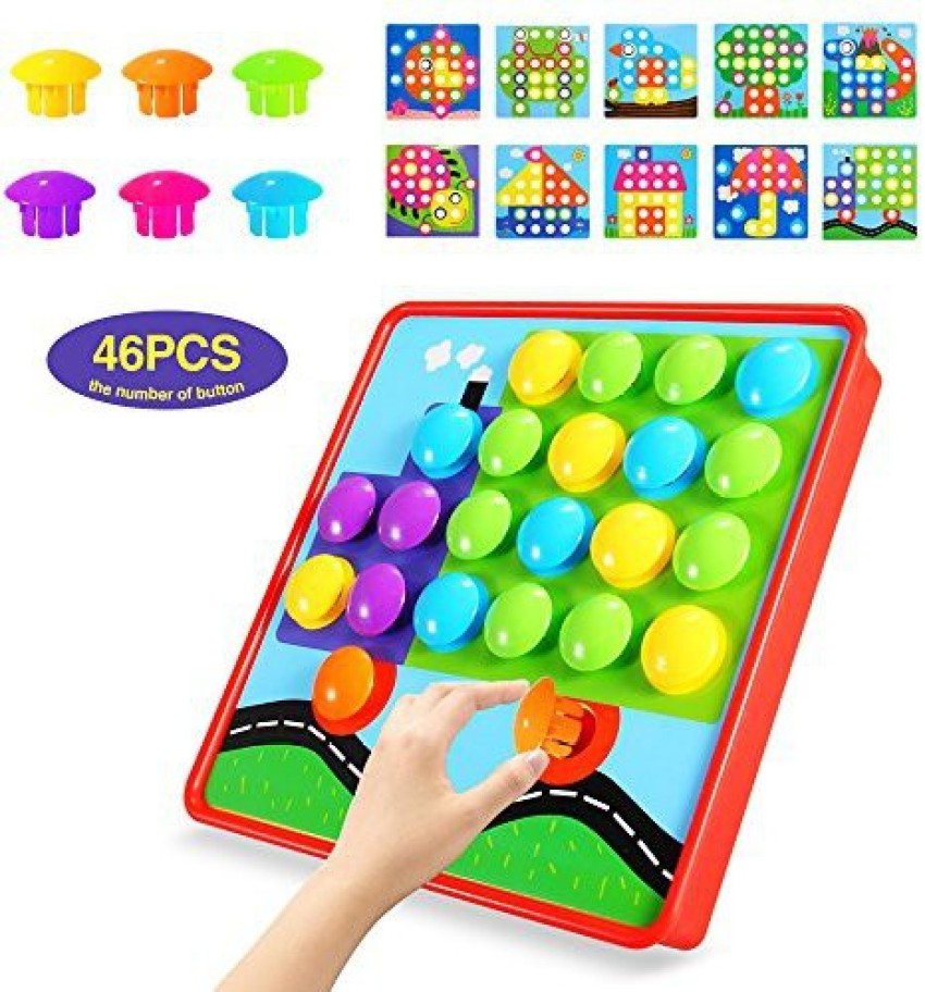 Geekper Next X Button Art Color Matching Mosaic Pegboard Set Early Learning  Educational Toys For Kids Thanksgiving Christmas Birthday Pa Price in India  - Buy Geekper Next X Button Art Color Matching Mosaic Pegboard Set Early  Learning Educational