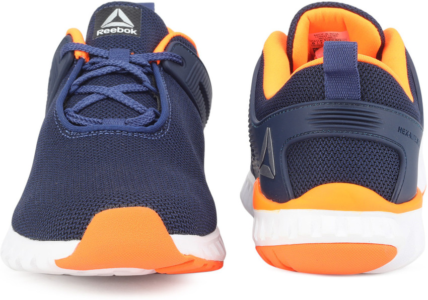 Blue and hotsell orange reebok shoes