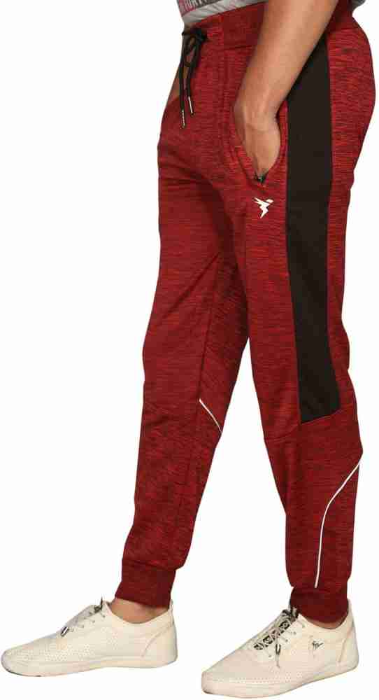 techno dry Self Design Men Red Track Pants Buy techno dry Self