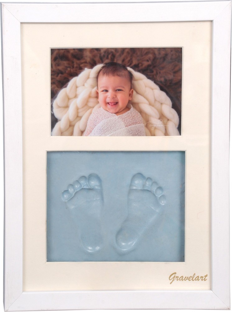 Gravelart Baby Handprint & Footprint Kit Photo Frame for Newborn