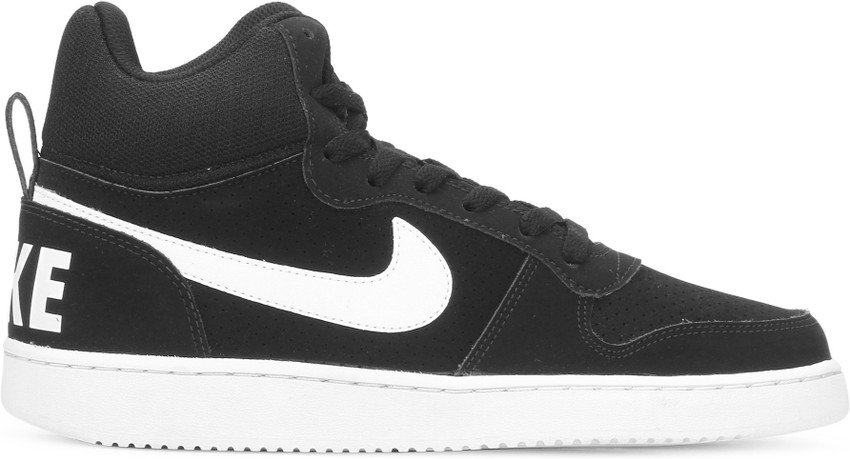 Nike court borough deals mid black sneakers