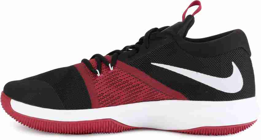 Men's zoom assersion clearance basketball shoes - black/white