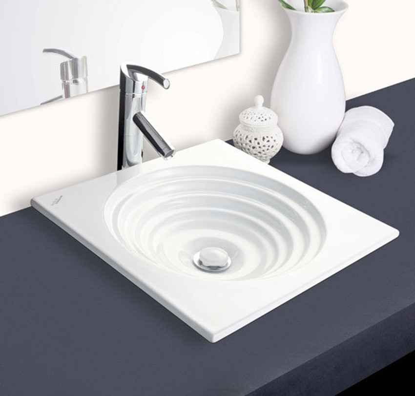 Hindware Ripple Counter Top Self Rimming Basin - JVINTSTK - 198