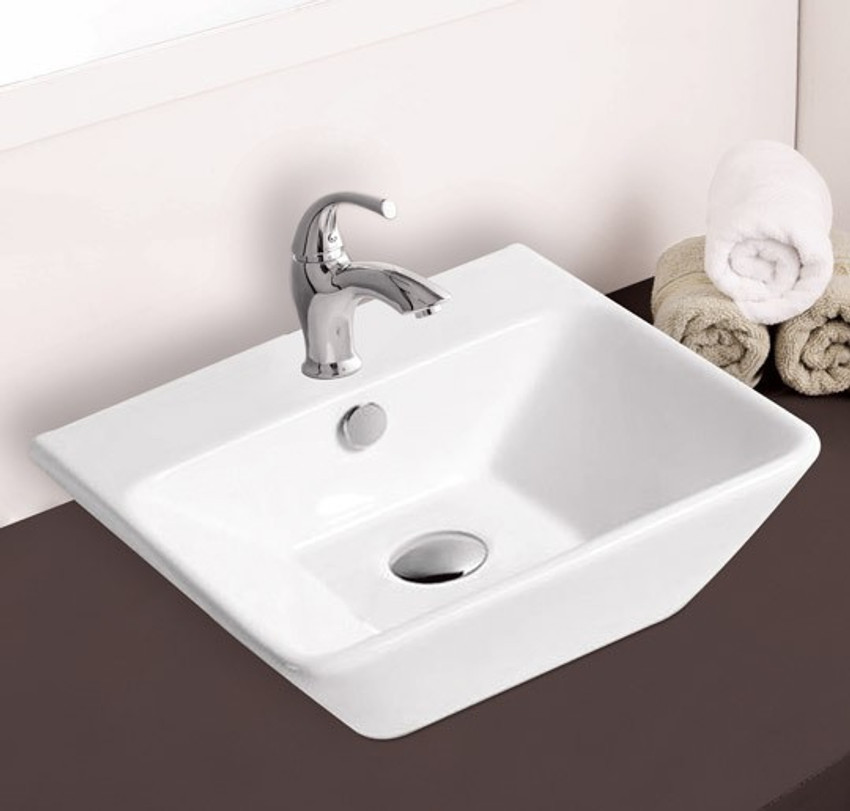 Rectangular Table Top Wash Basin Essco, 59 OFF
