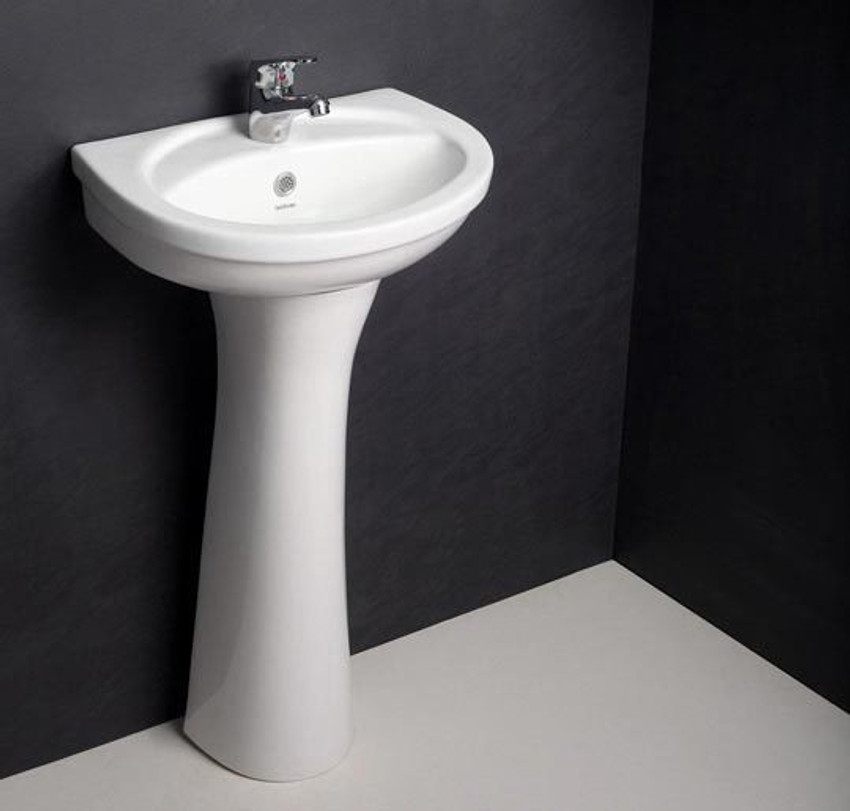 Hindware Full Pedesatal Wash Basin Complete Set Dune 10088 46X33