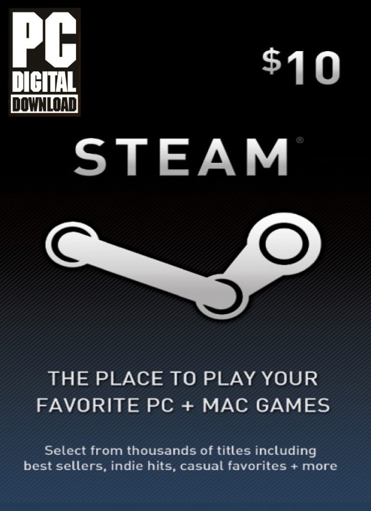 Steam 10 online dollar gift card