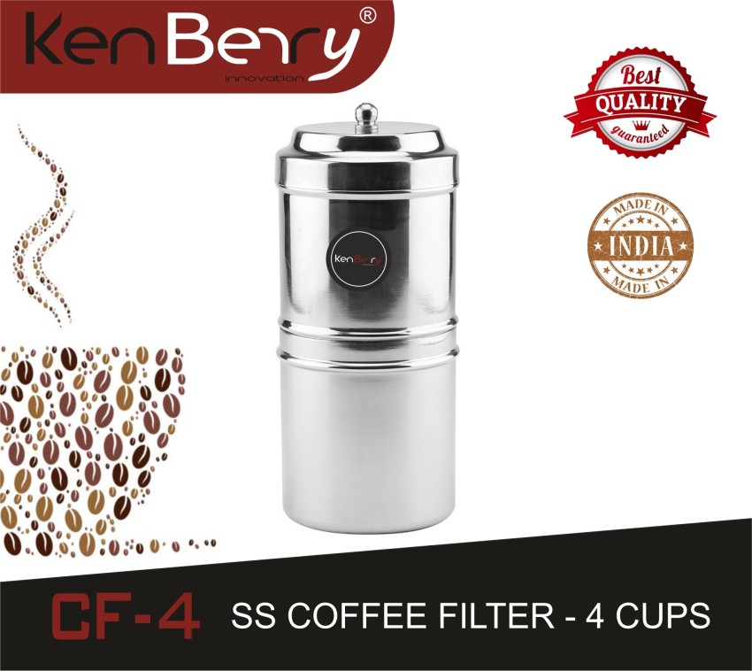 PANCA Stainless Steel Filter Coffee Maker Big Size,6-8 cups, 400 ml