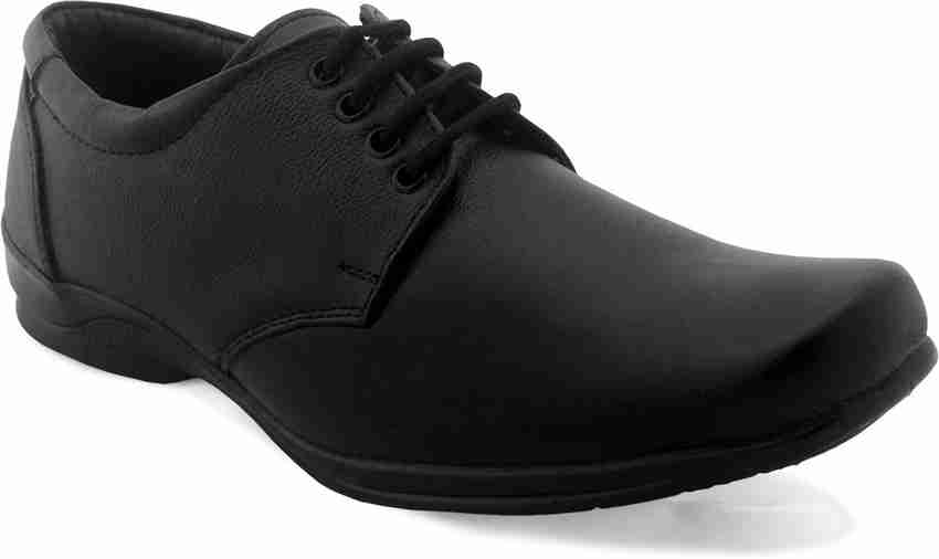 Flipkart shoes black leather sale