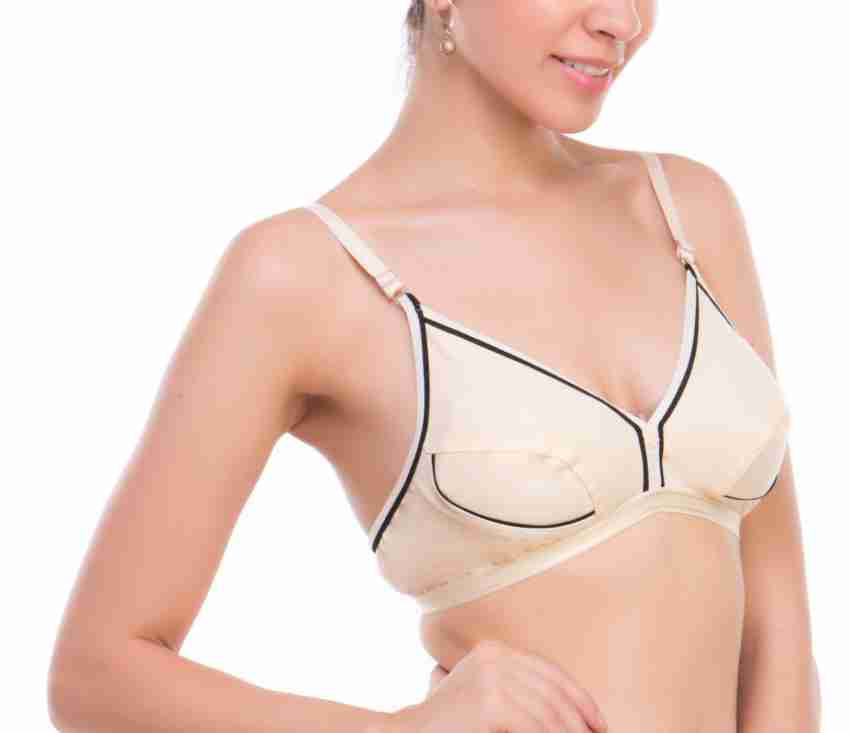 New Care Cotton Mix Hosiery Non-Padded Bra For Women - Pack of 3